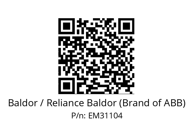 Motor  Baldor / Reliance Baldor (Brand of ABB) EM31104