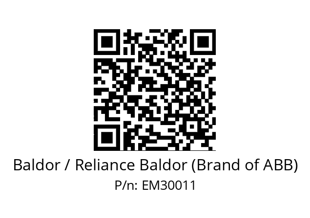 Motor  Baldor / Reliance Baldor (Brand of ABB) EM30011