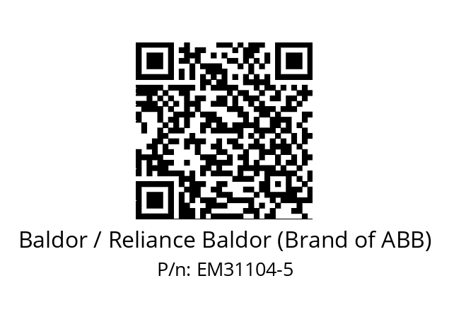 Motor  Baldor / Reliance Baldor (Brand of ABB) EM31104-5