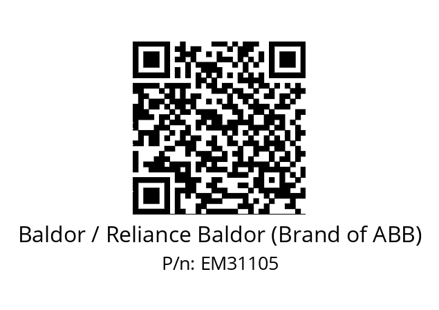 Motor  Baldor / Reliance Baldor (Brand of ABB) EM31105