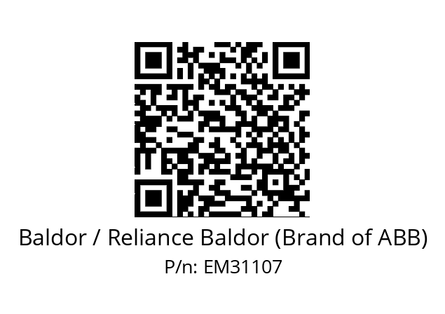 Motor  Baldor / Reliance Baldor (Brand of ABB) EM31107