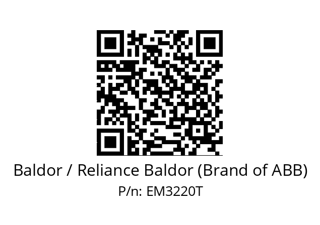 Motor  Baldor / Reliance Baldor (Brand of ABB) EM3220T