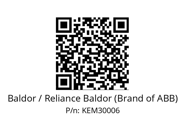 Motor  Baldor / Reliance Baldor (Brand of ABB) KEM30006