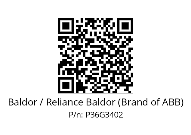 Motor  Baldor / Reliance Baldor (Brand of ABB) P36G3402