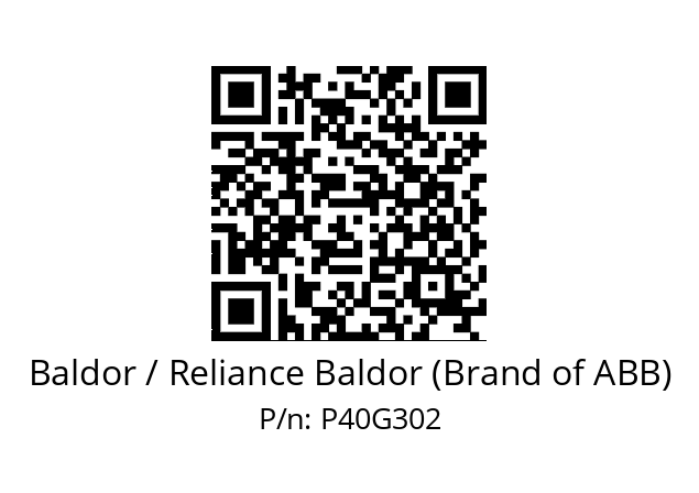 Motor  Baldor / Reliance Baldor (Brand of ABB) P40G302