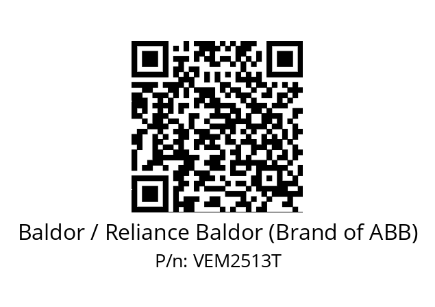 Motor  Baldor / Reliance Baldor (Brand of ABB) VEM2513T