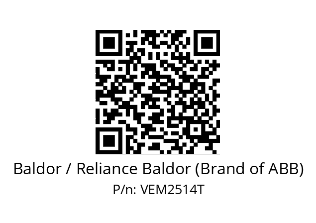 Motor  Baldor / Reliance Baldor (Brand of ABB) VEM2514T