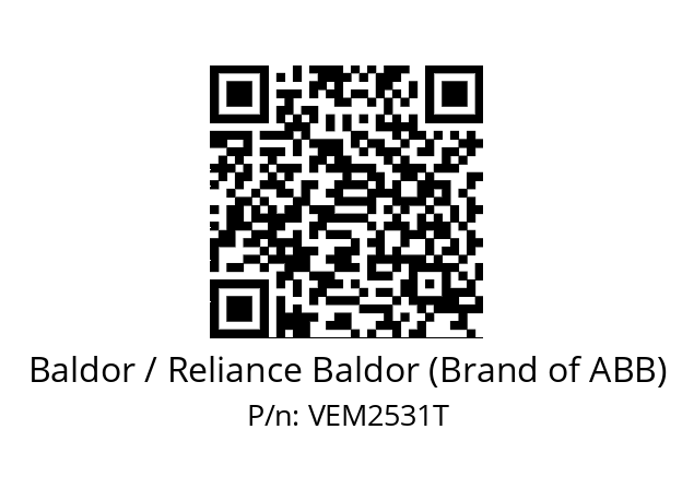 Motor  Baldor / Reliance Baldor (Brand of ABB) VEM2531T