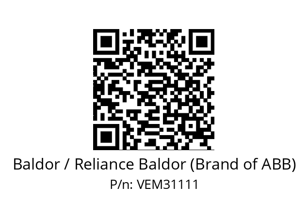 Motor  Baldor / Reliance Baldor (Brand of ABB) VEM31111