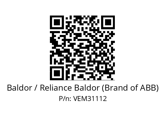 Motor  Baldor / Reliance Baldor (Brand of ABB) VEM31112