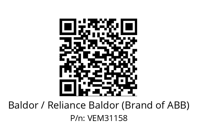 Motor  Baldor / Reliance Baldor (Brand of ABB) VEM31158