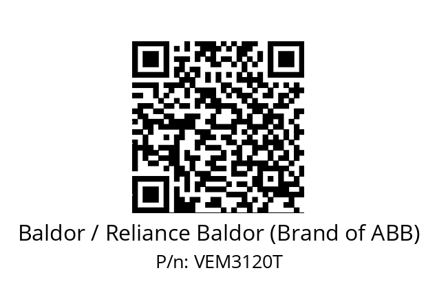 Motor  Baldor / Reliance Baldor (Brand of ABB) VEM3120T