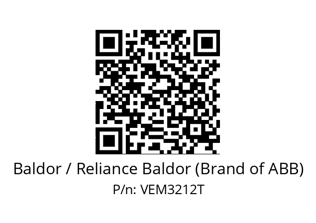 Motor  Baldor / Reliance Baldor (Brand of ABB) VEM3212T