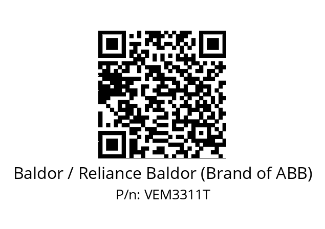 Motor  Baldor / Reliance Baldor (Brand of ABB) VEM3311T