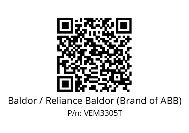 Motor  Baldor / Reliance Baldor (Brand of ABB) VEM3305T