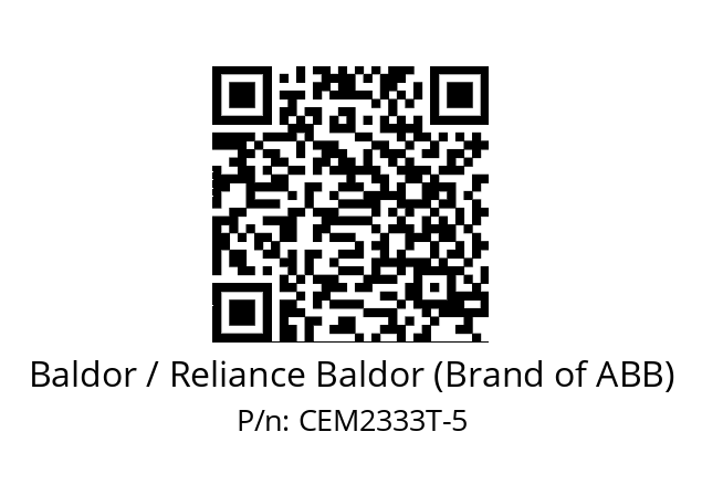 Motor  Baldor / Reliance Baldor (Brand of ABB) CEM2333T-5