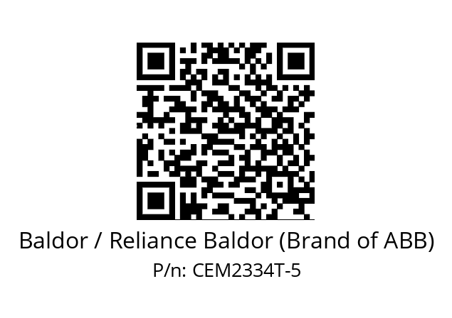 Motor  Baldor / Reliance Baldor (Brand of ABB) CEM2334T-5