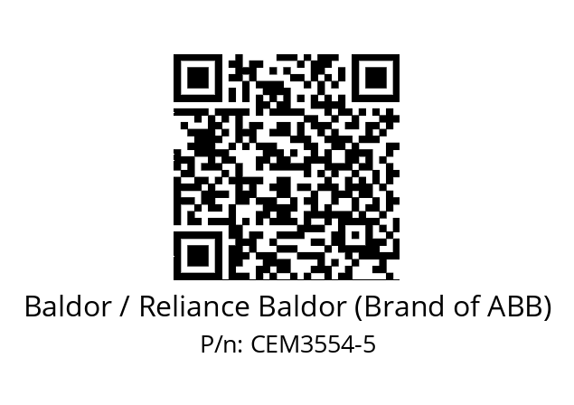 Motor  Baldor / Reliance Baldor (Brand of ABB) CEM3554-5