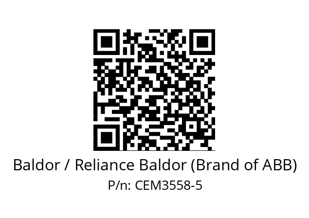 Motor  Baldor / Reliance Baldor (Brand of ABB) CEM3558-5