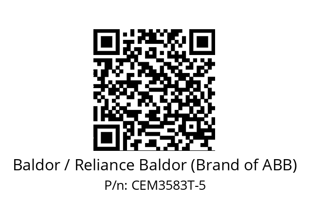 Motor  Baldor / Reliance Baldor (Brand of ABB) CEM3583T-5