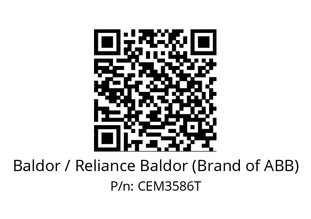 Motor  Baldor / Reliance Baldor (Brand of ABB) CEM3586T