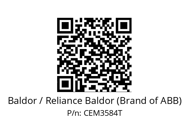 Motor  Baldor / Reliance Baldor (Brand of ABB) CEM3584T