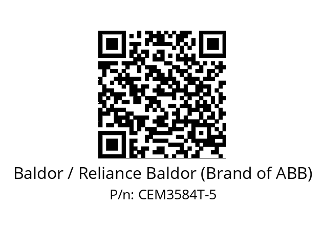 Motor  Baldor / Reliance Baldor (Brand of ABB) CEM3584T-5