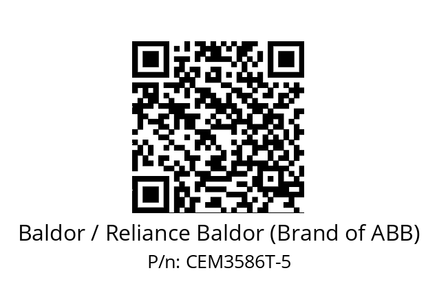 Motor  Baldor / Reliance Baldor (Brand of ABB) CEM3586T-5