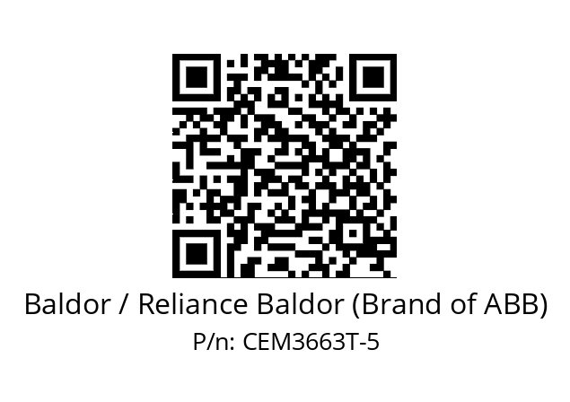 Motor  Baldor / Reliance Baldor (Brand of ABB) CEM3663T-5