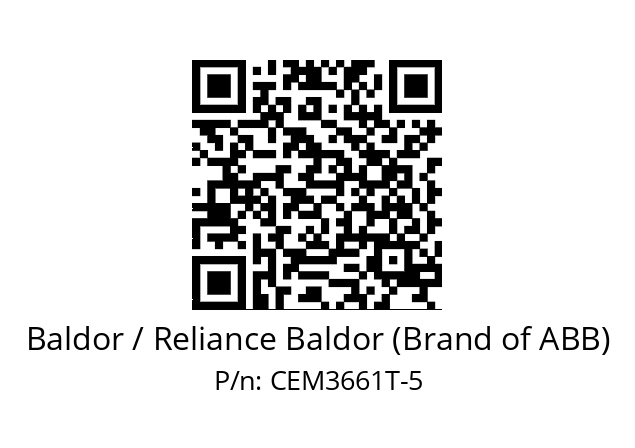 Motor  Baldor / Reliance Baldor (Brand of ABB) CEM3661T-5