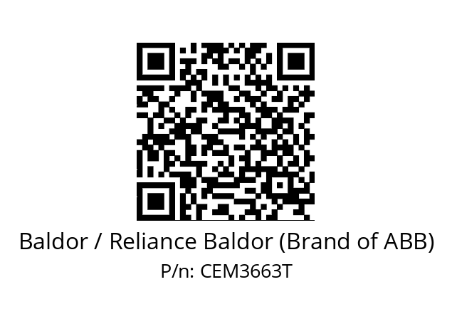 Motor  Baldor / Reliance Baldor (Brand of ABB) CEM3663T