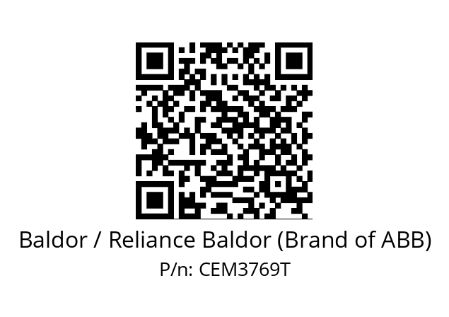 Motor  Baldor / Reliance Baldor (Brand of ABB) CEM3769T