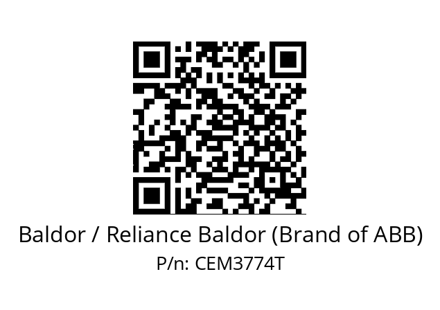 Motor  Baldor / Reliance Baldor (Brand of ABB) CEM3774T