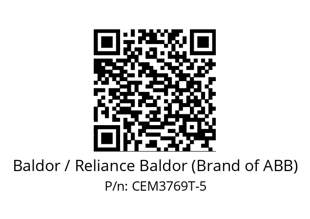 Motor  Baldor / Reliance Baldor (Brand of ABB) CEM3769T-5