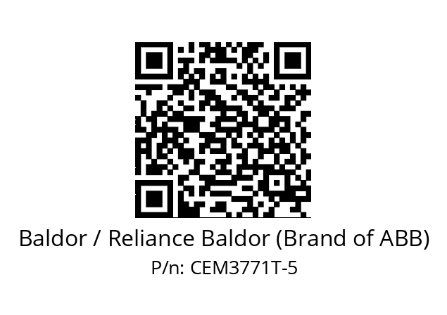 Motor  Baldor / Reliance Baldor (Brand of ABB) CEM3771T-5