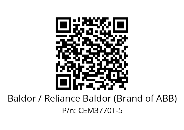 Motor  Baldor / Reliance Baldor (Brand of ABB) CEM3770T-5