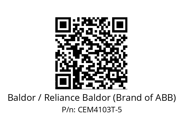 Motor  Baldor / Reliance Baldor (Brand of ABB) CEM4103T-5