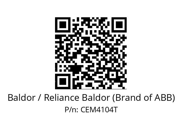 Motor  Baldor / Reliance Baldor (Brand of ABB) CEM4104T