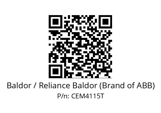 Motor  Baldor / Reliance Baldor (Brand of ABB) CEM4115T