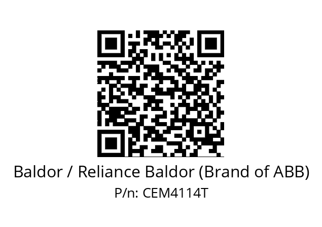 Motor  Baldor / Reliance Baldor (Brand of ABB) CEM4114T