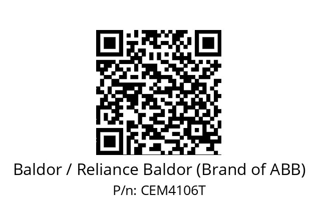 Motor  Baldor / Reliance Baldor (Brand of ABB) CEM4106T