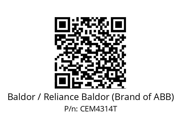 Motor  Baldor / Reliance Baldor (Brand of ABB) CEM4314T