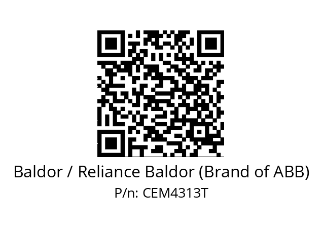 Motor  Baldor / Reliance Baldor (Brand of ABB) CEM4313T