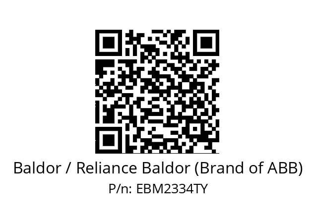 Motor  Baldor / Reliance Baldor (Brand of ABB) EBM2334TY