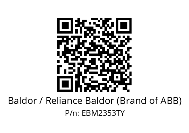 Motor  Baldor / Reliance Baldor (Brand of ABB) EBM2353TY