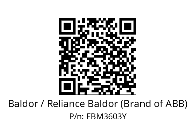 Motor  Baldor / Reliance Baldor (Brand of ABB) EBM3603Y