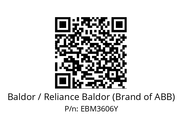 Motor  Baldor / Reliance Baldor (Brand of ABB) EBM3606Y