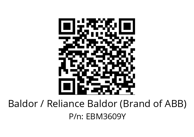 Motor  Baldor / Reliance Baldor (Brand of ABB) EBM3609Y