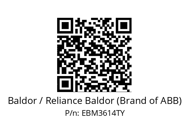 Motor  Baldor / Reliance Baldor (Brand of ABB) EBM3614TY