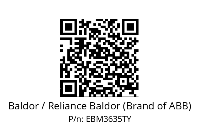 Motor  Baldor / Reliance Baldor (Brand of ABB) EBM3635TY